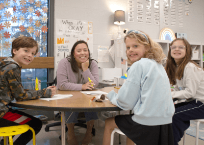 raise your hand tutor with three youth