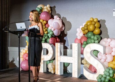 teaka jackson giving opening remarks at books & bubbly 2024