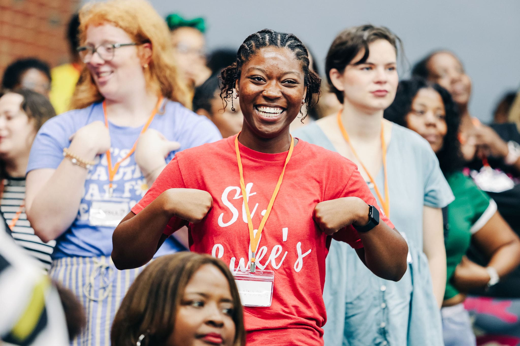 Ignite conference attendee performing activity