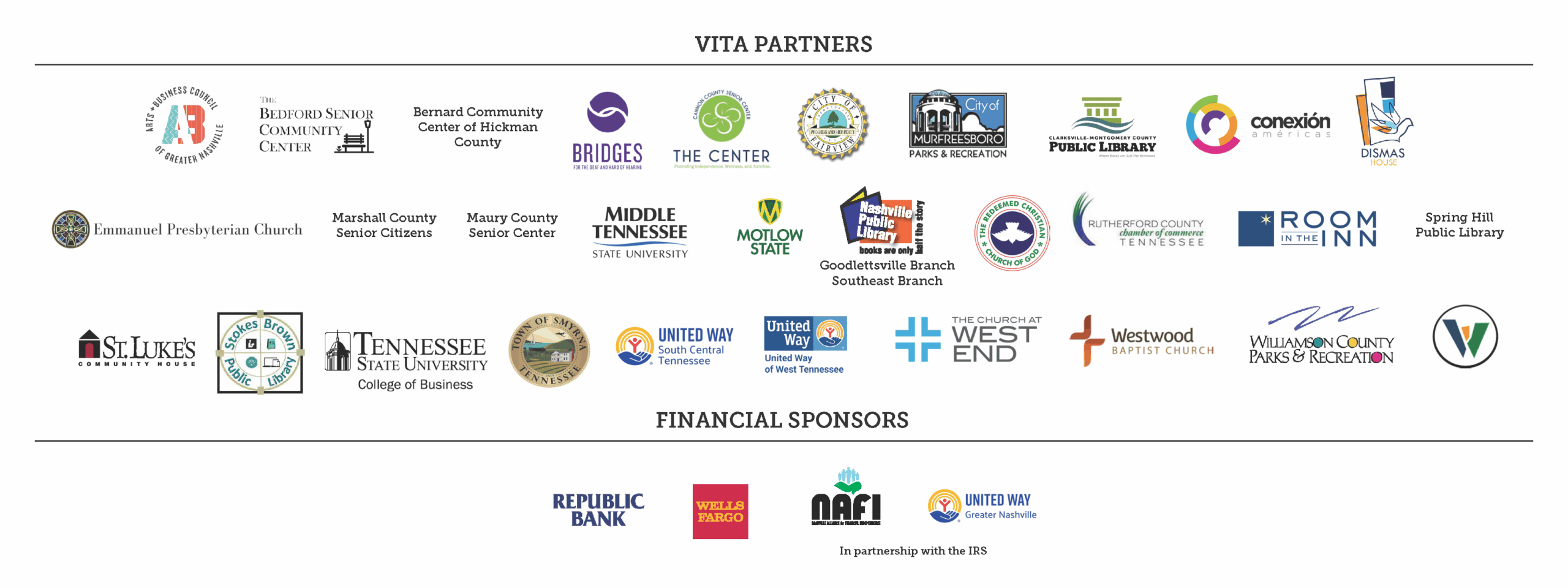 logos of VITA partners