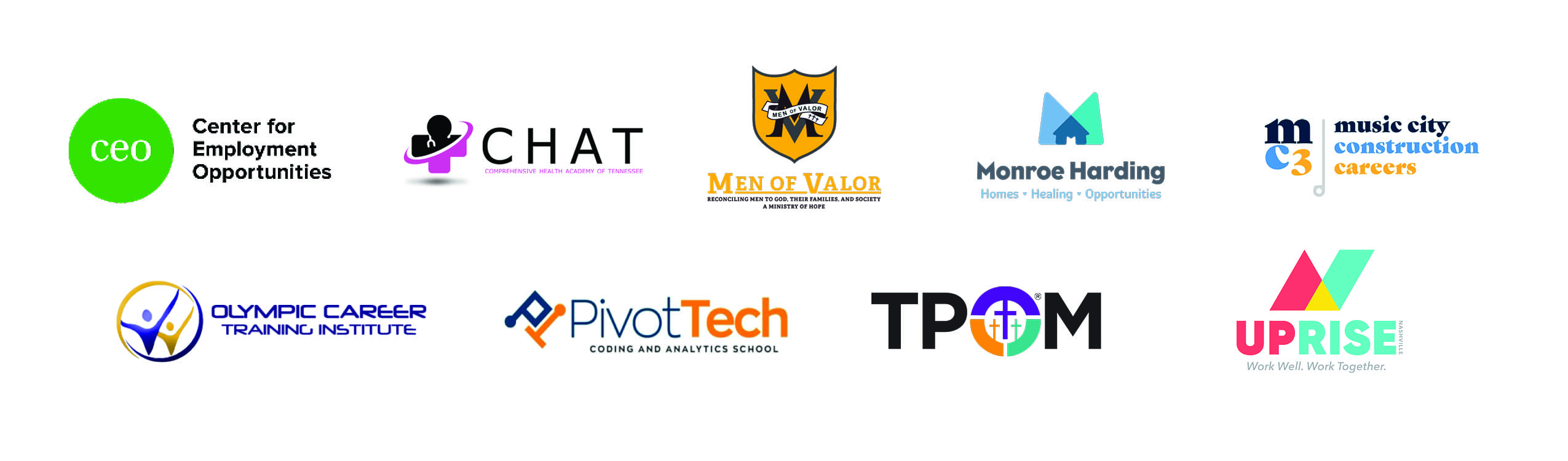 logos of SNAP E&T partner organizations